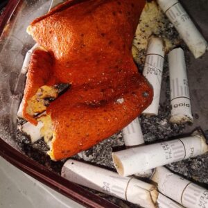 photography mobile Myphone Wx2Pro Orange and cigarette butts
