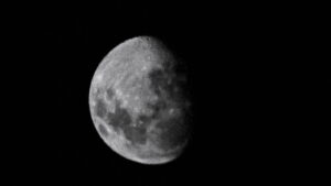 Moon photo processed close up