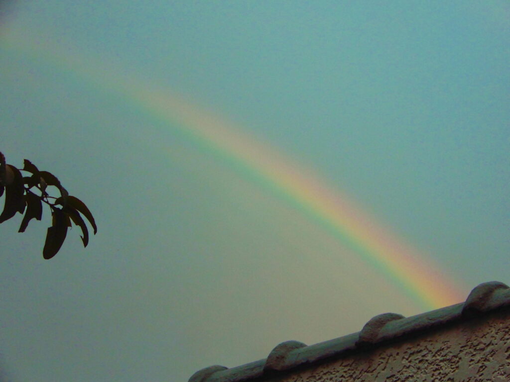 Rainbow photo outside the house 3